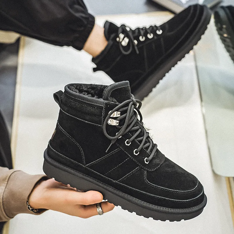 JIETEGONGYANG Height Increasing Short Snow Boots Men's-10