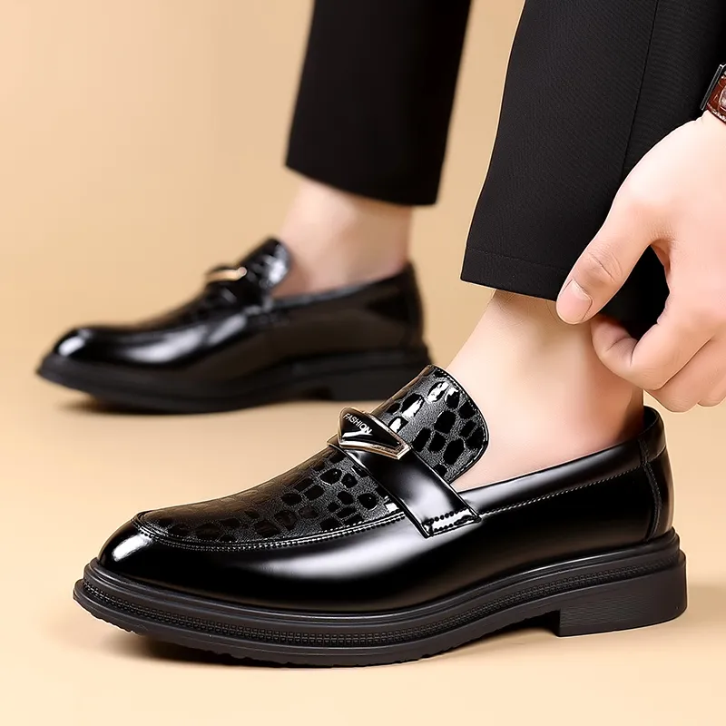 JIETEGONGYANG Loafers Men's Black-6