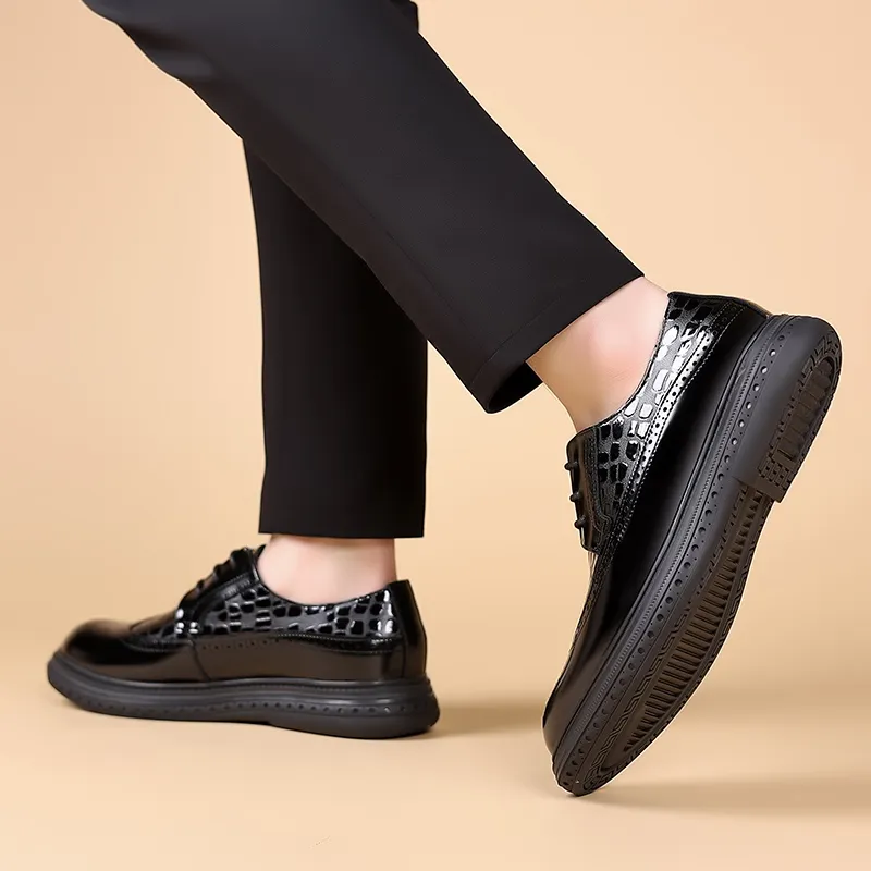 JIETEGONGYANG Casual Shoes Men's Black-8
