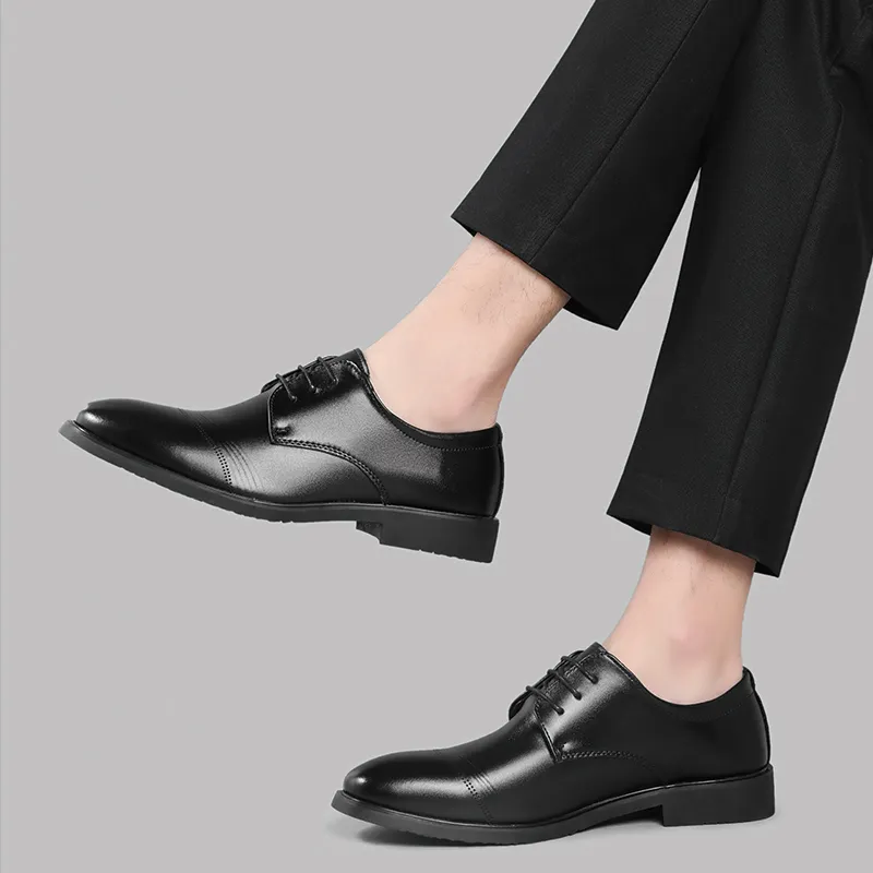 JIETEGONGYANG Dress Shoes Men's Black-7