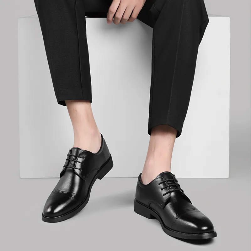 JIETEGONGYANG Dress Shoes Men's Black-5