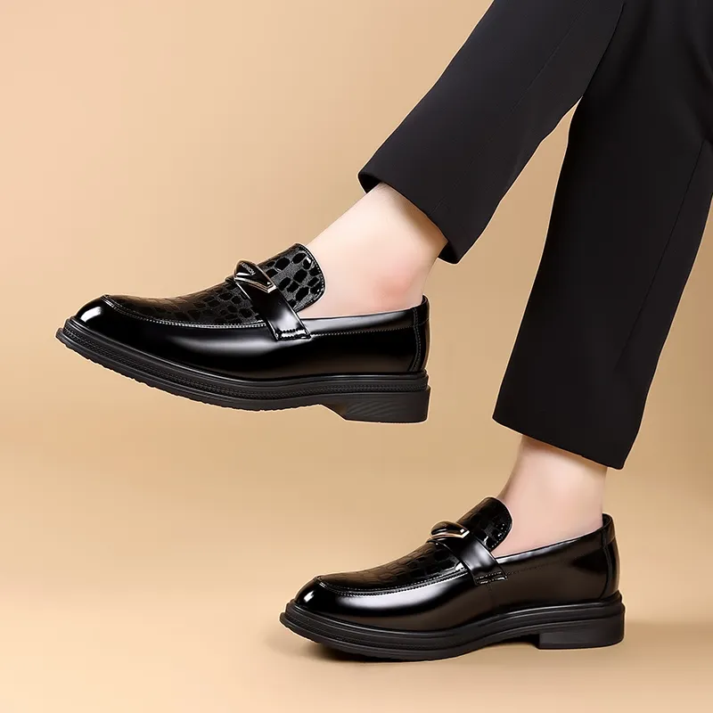 JIETEGONGYANG Loafers Men's Black-7