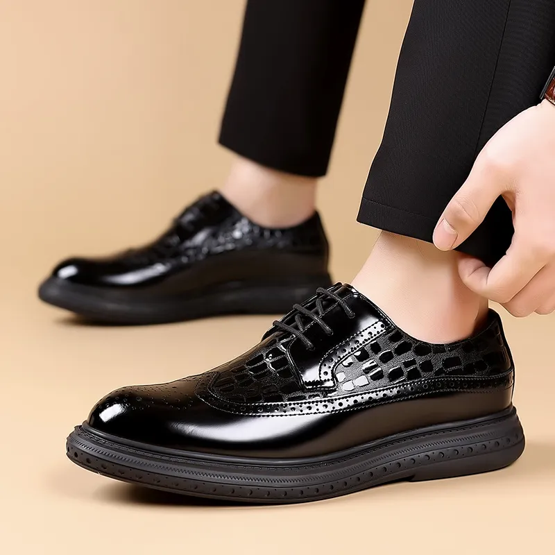 JIETEGONGYANG Casual Shoes Men's Black-6