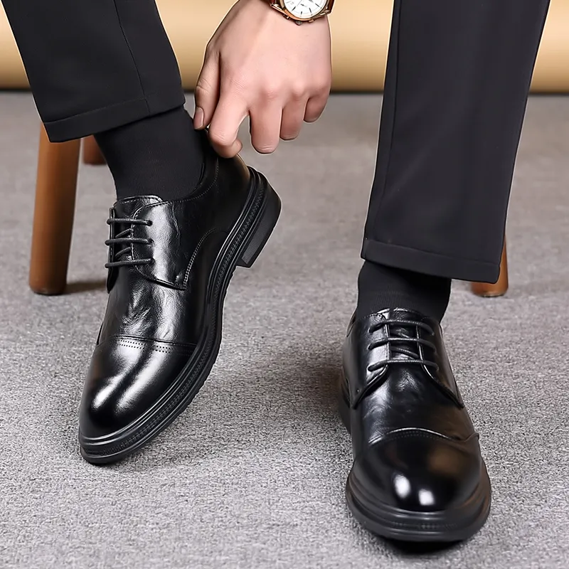 JIETEGONGYANG Dress Shoes Men's Black-9