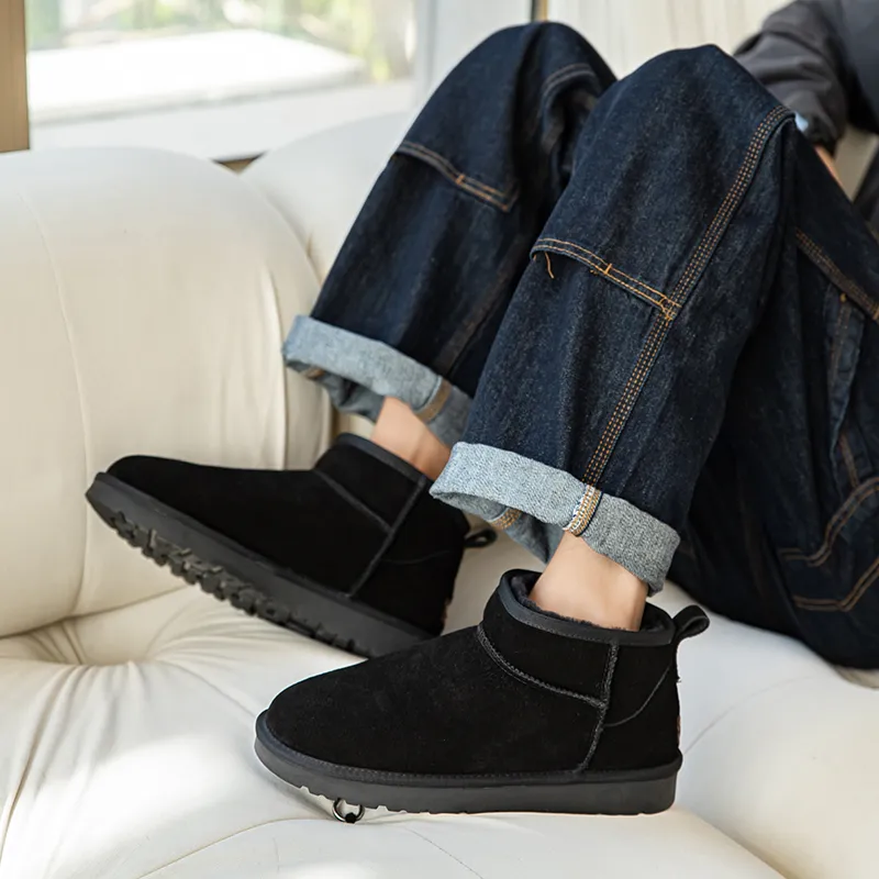JIETEGONGYANG Coverage Warm Short Snow Boots Men's-9