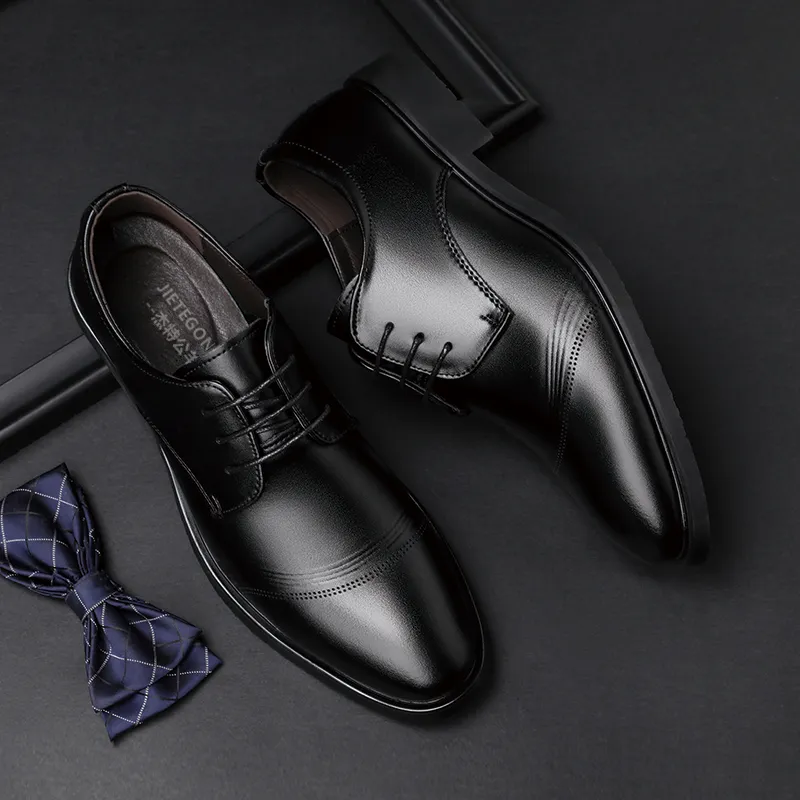 JIETEGONGYANG Dress Shoes Men's Black-6