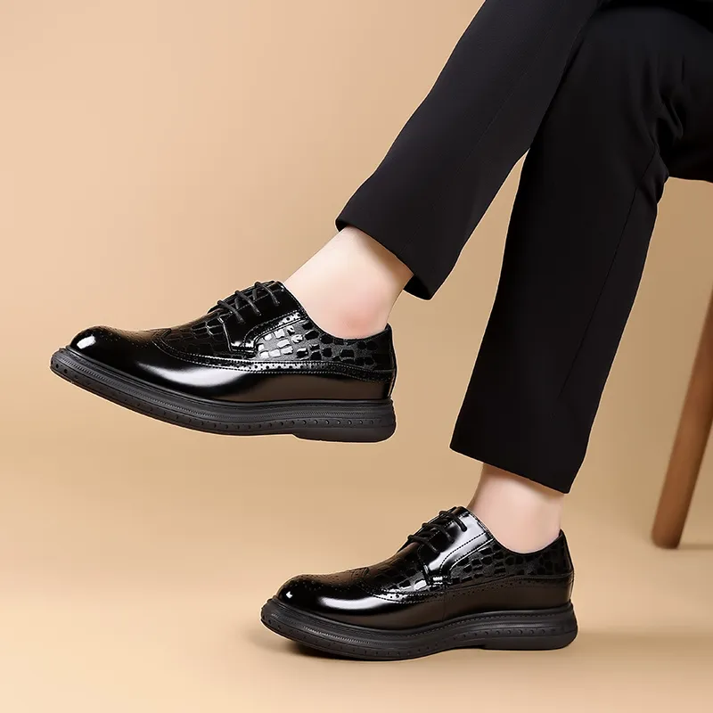 JIETEGONGYANG Casual Shoes Men's Black-9