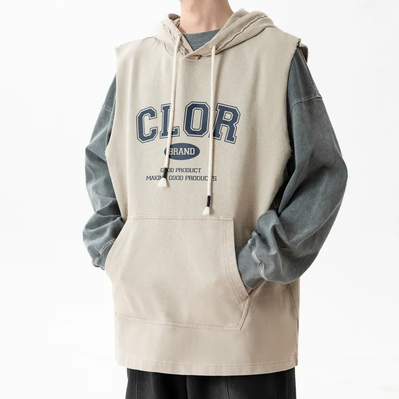 CLOR Tank Tops Unisex Khaki-4