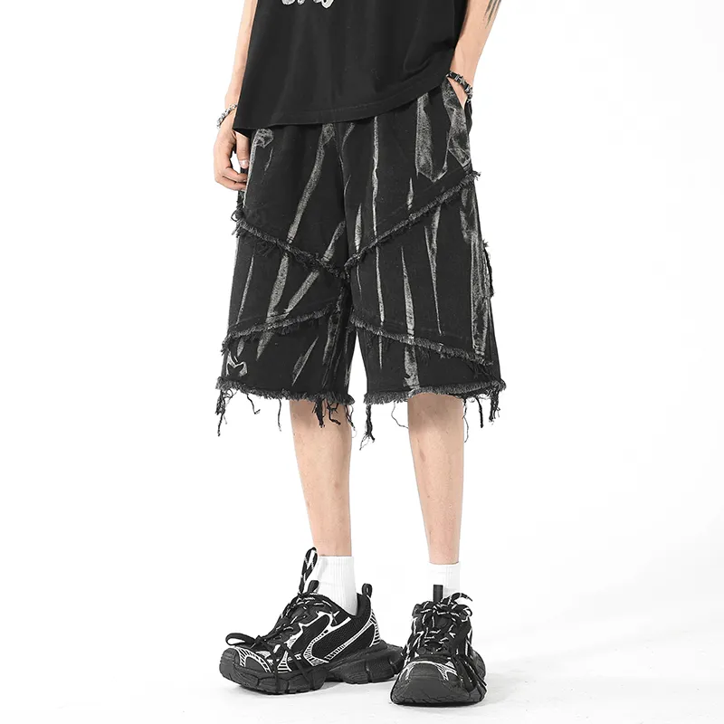 CLOR Denim Shorts Unisex Black-1