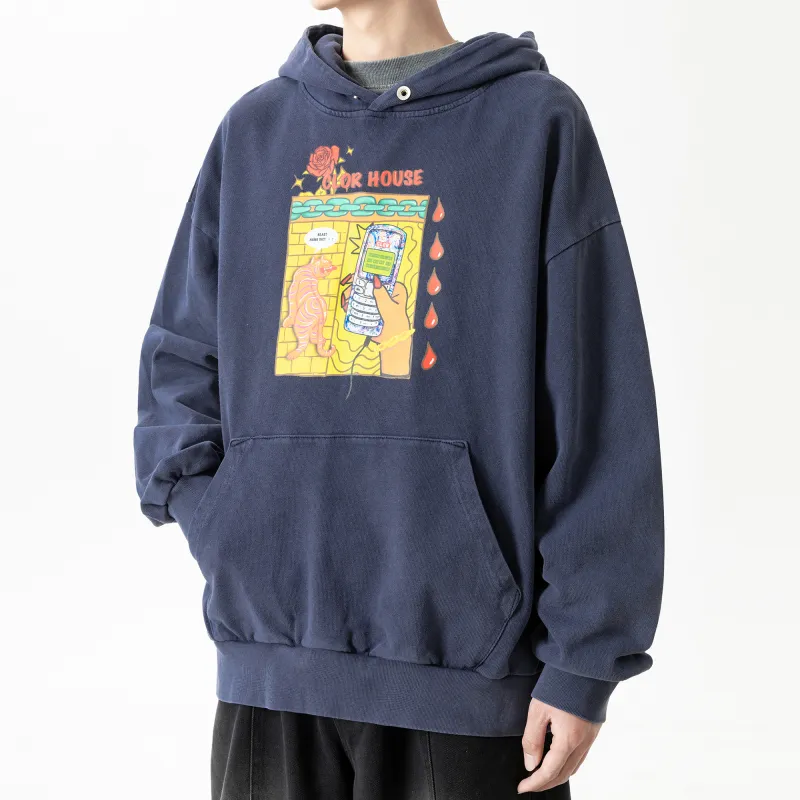 CLOR Sweatshirt Unisex Navy Blue-4