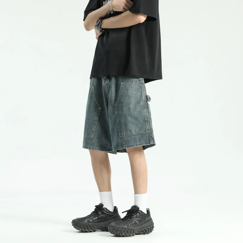 CLOR Denim Shorts Unisex Dark Blue-2