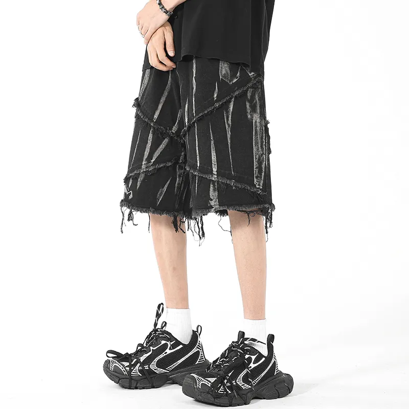 CLOR Denim Shorts Unisex Black-2