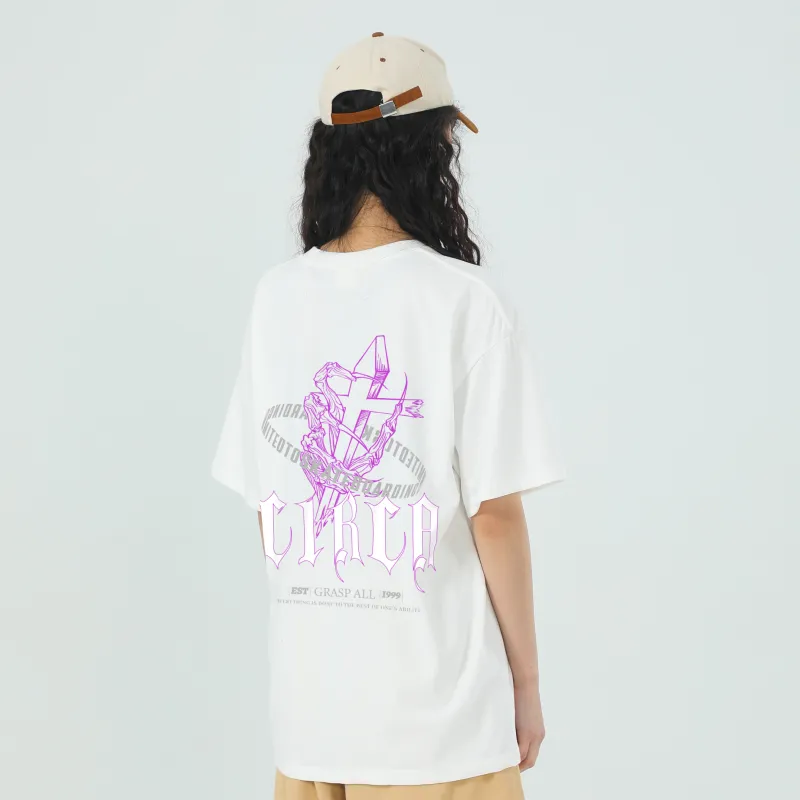 C1RCA American Gothic Letter Cross Fun Combination Logo Print T-Shirt Unisex-4