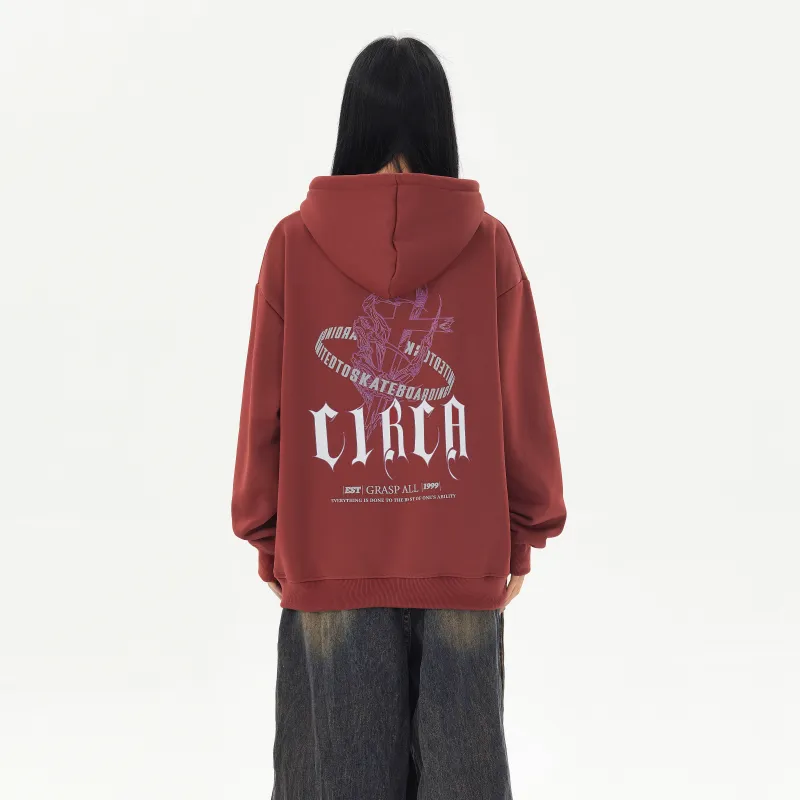 C1RCA American Luxury Streetwear Vintage Cross Letter Logo Print Sweatshirt Unisex-8