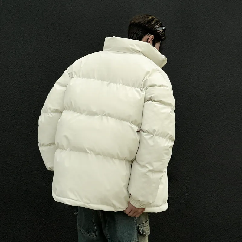C1RCA American Minimalist Style Basic Brand Sports Logo Print Padded Puffer Jacket Unisex-2