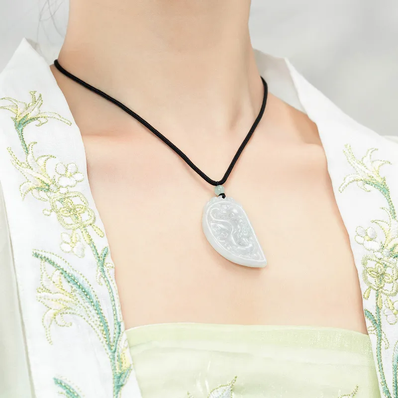 North Cain Bean Type Jadeite Pendants Unisex-1