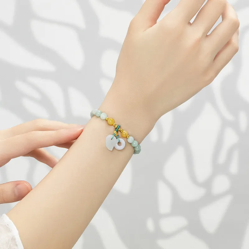 North Cain Bean Type Jadeite Bracelets Unisex-1