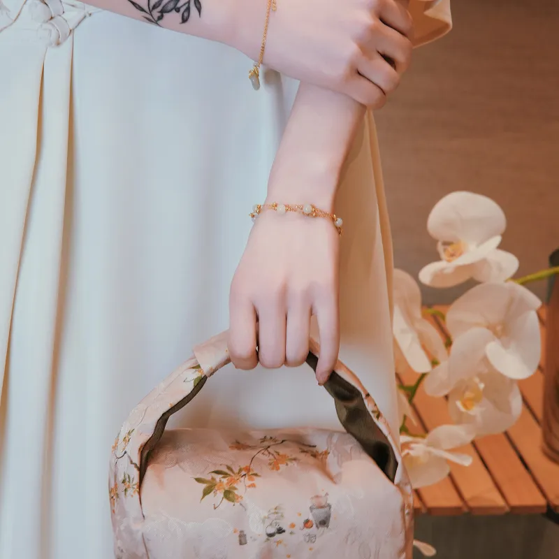 North Cain Hetian Jade Bracelets Women's Pale Greenish White Jade-1