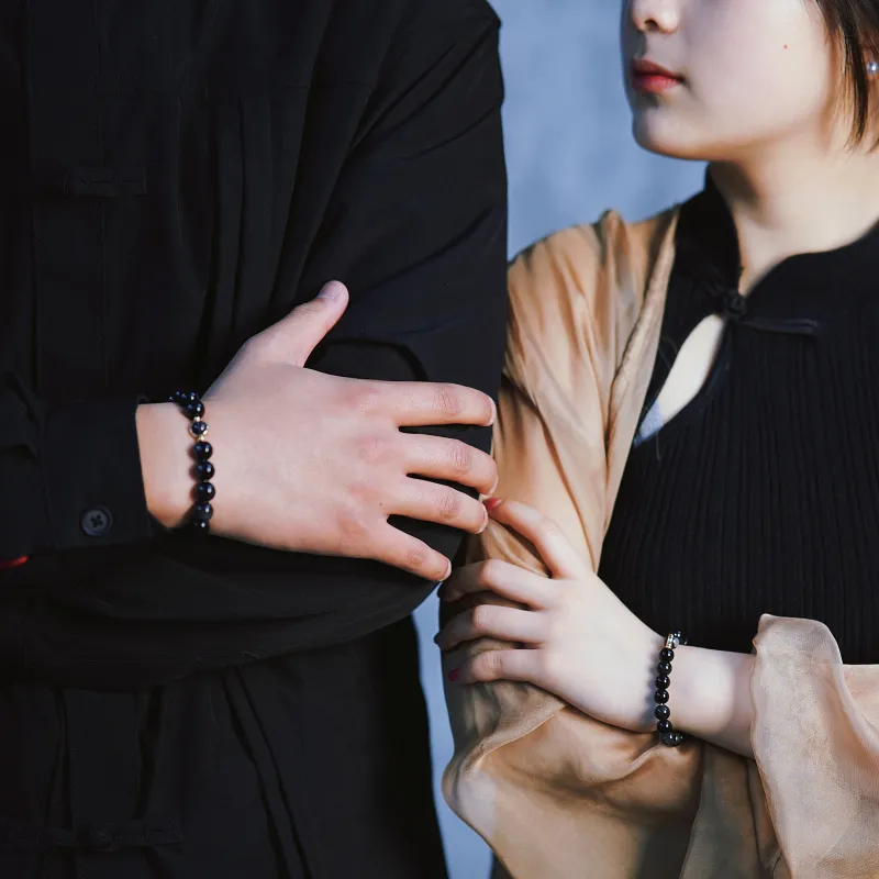 North Cain Obsidian Jade Bracelets Unisex-7