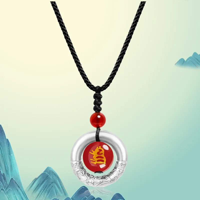 North Cain Agate Jade Necklaces Unisex-35
