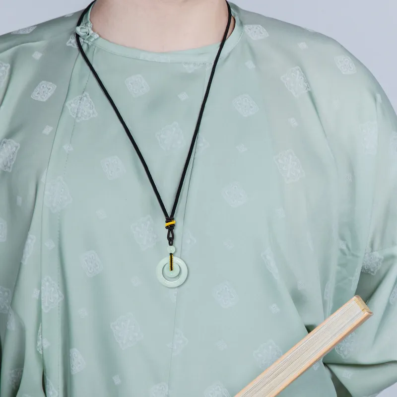 North Cain Bean Type Jadeite Necklaces Unisex-5