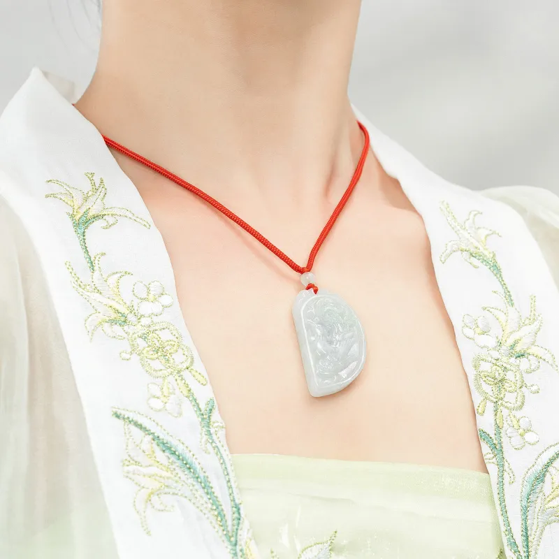North Cain Bean Type Jadeite Pendants Unisex-5