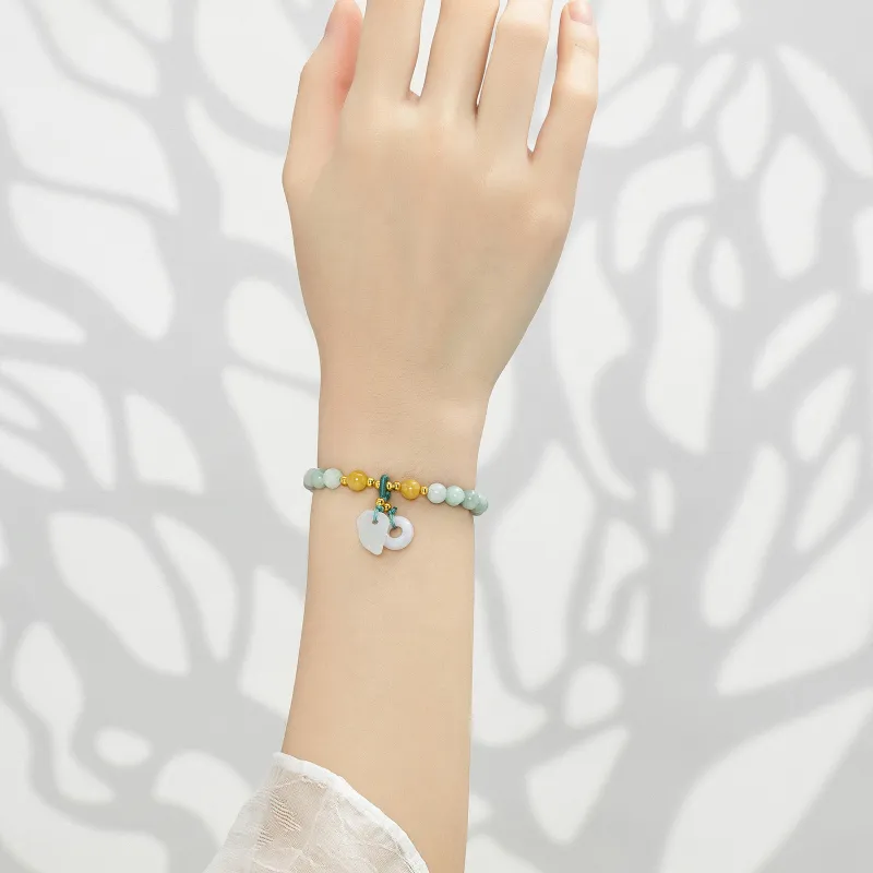 North Cain Bean Type Jadeite Bracelets Unisex-2