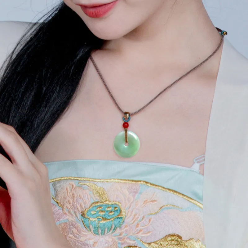 North Cain Bean Type Jadeite Pendants Unisex-1