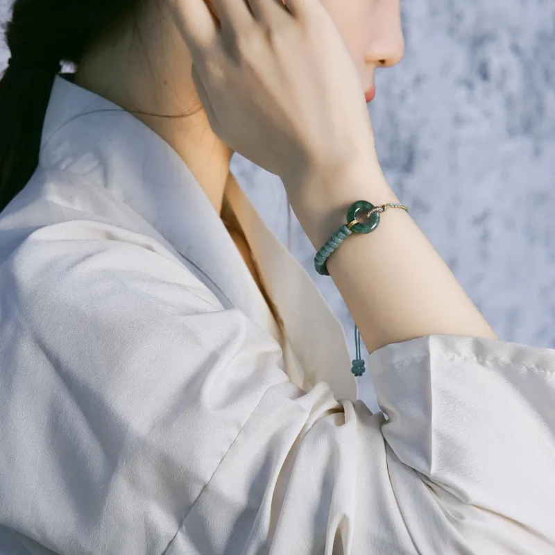 North Cain Bean Type Jadeite Bracelets Unisex-1