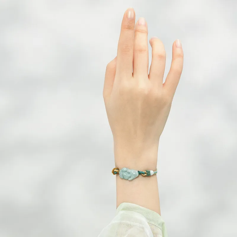 North Cain Bean Type Jadeite Bracelets Unisex-1