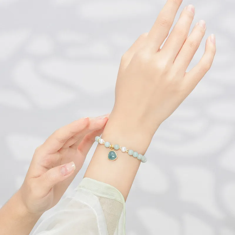 North Cain Bean Type Jadeite Bracelets Unisex-1