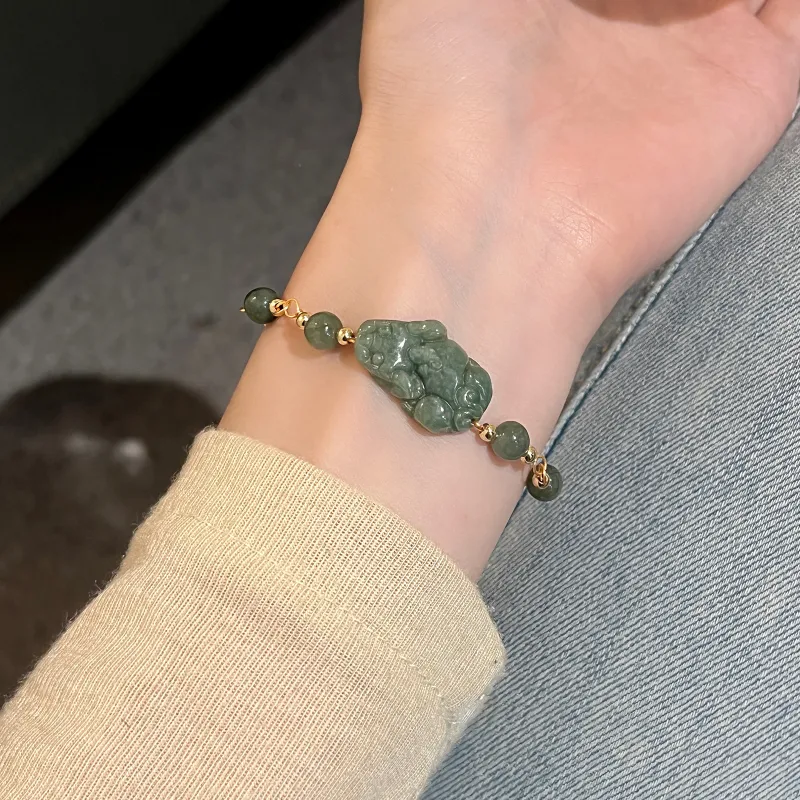 North Cain Bean Type Jadeite Bracelets Unisex-4