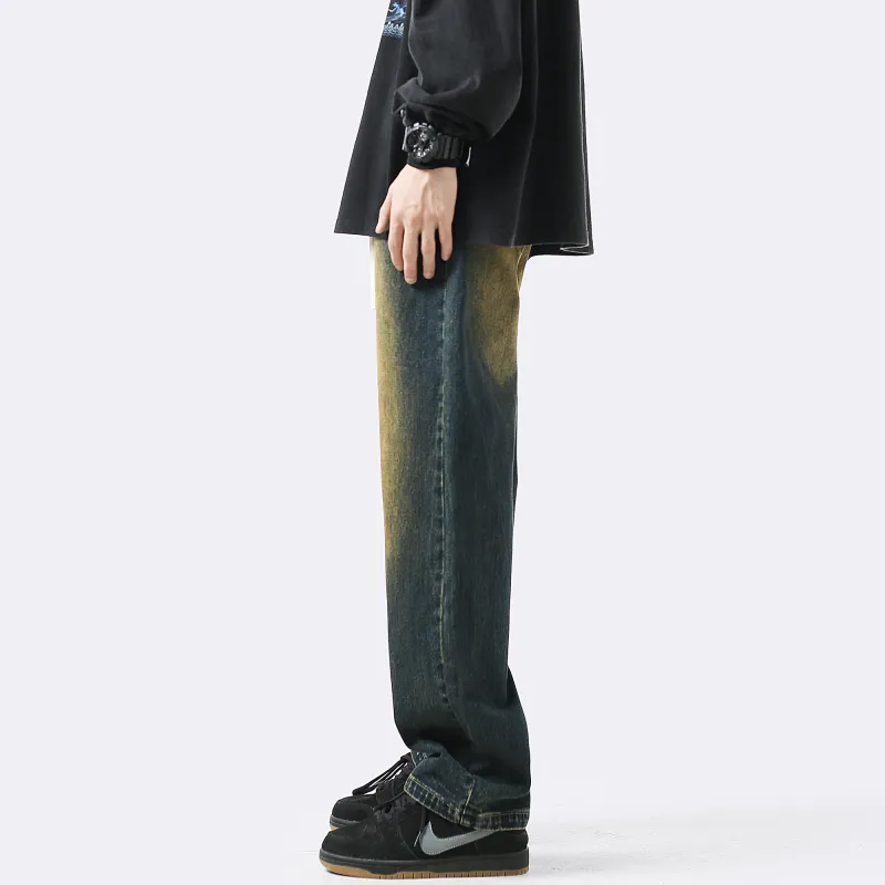 *EVAE+MOB Jeans Unisex Distressed Mud Yellow-10