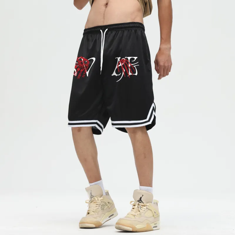 *EVAE+MOB Skull Series Casual Shorts Unisex-9