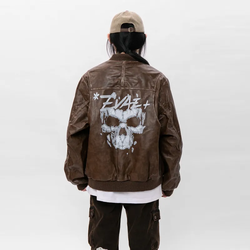 *EVAE+MOB Leather Jacket Unisex-3