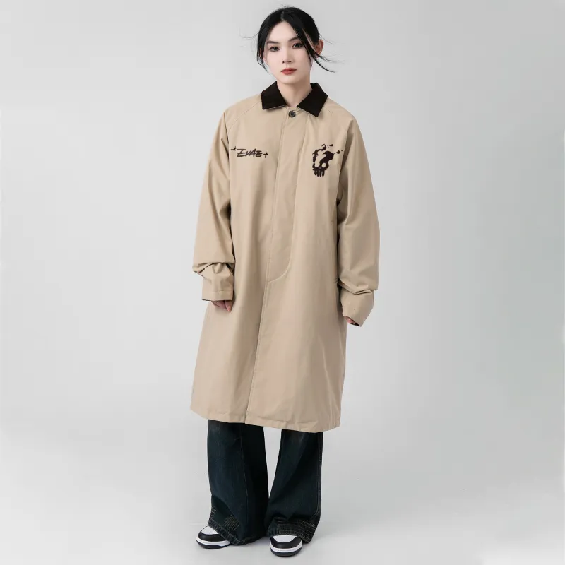 *EVAE+MOB Trench Coat Unisex Khaki-3