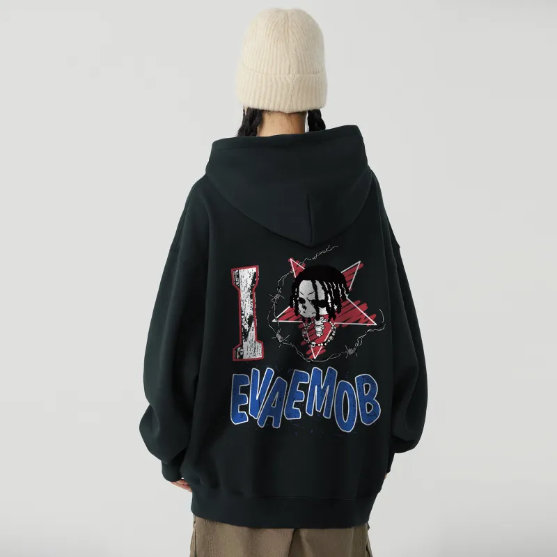 *EVAE+MOB Dreadlocks Model Skull Collection Sweatshirt Unisex-3
