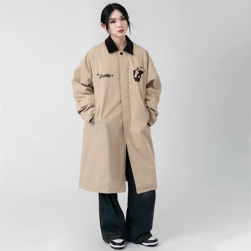 *EVAE+MOB Trench Coat Unisex Khaki-5