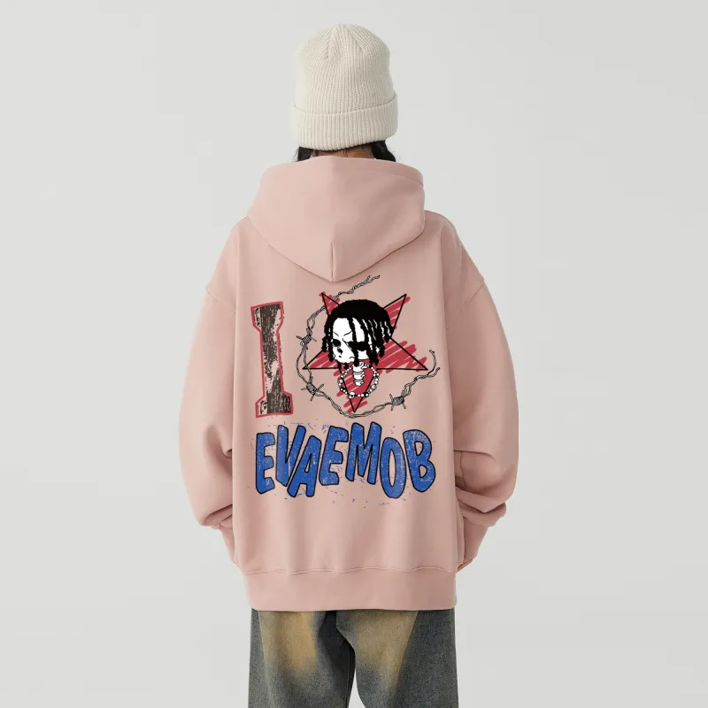 *EVAE+MOB Dreadlocks Model Skull Collection Sweatshirt Unisex-21