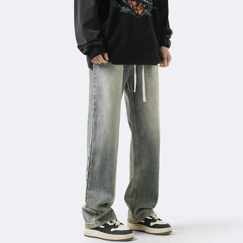 *EVAE+MOB Jeans Unisex Distressed Mud Yellow-8