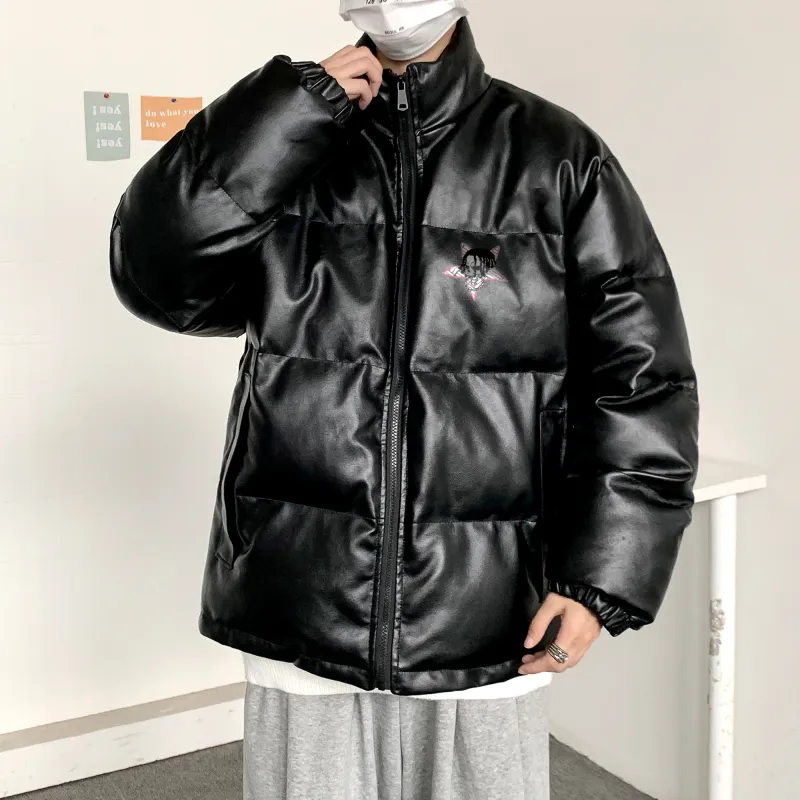 *EVAE+MOB Dreadlocks Model Skull Collection Puffer Jacket Unisex Klein Blue-4