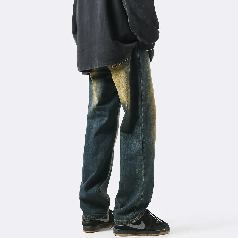 *EVAE+MOB Jeans Unisex Distressed Mud Yellow-11