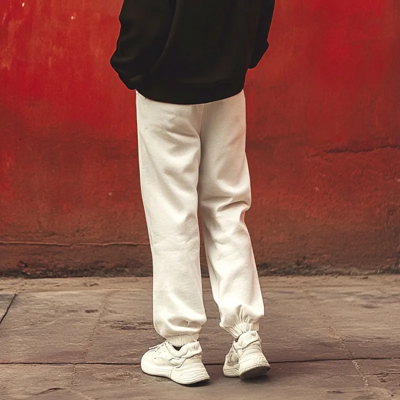 *EVAE+MOB Casual Pants Unisex White-3