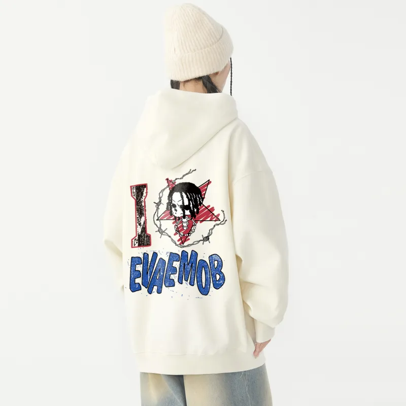 *EVAE+MOB Dreadlocks Model Skull Collection Sweatshirt Unisex-9