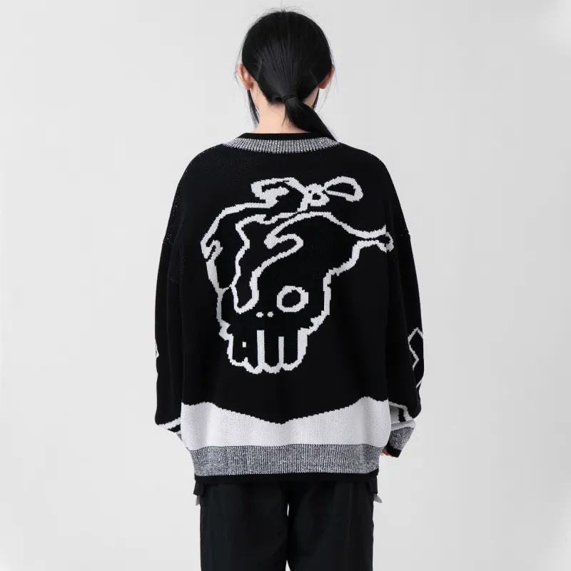 *EVAE+MOB Skull Series Sweater Unisex-2