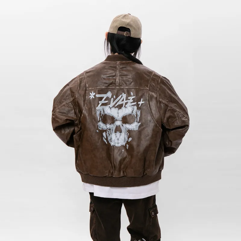 *EVAE+MOB Leather Jacket Unisex-2