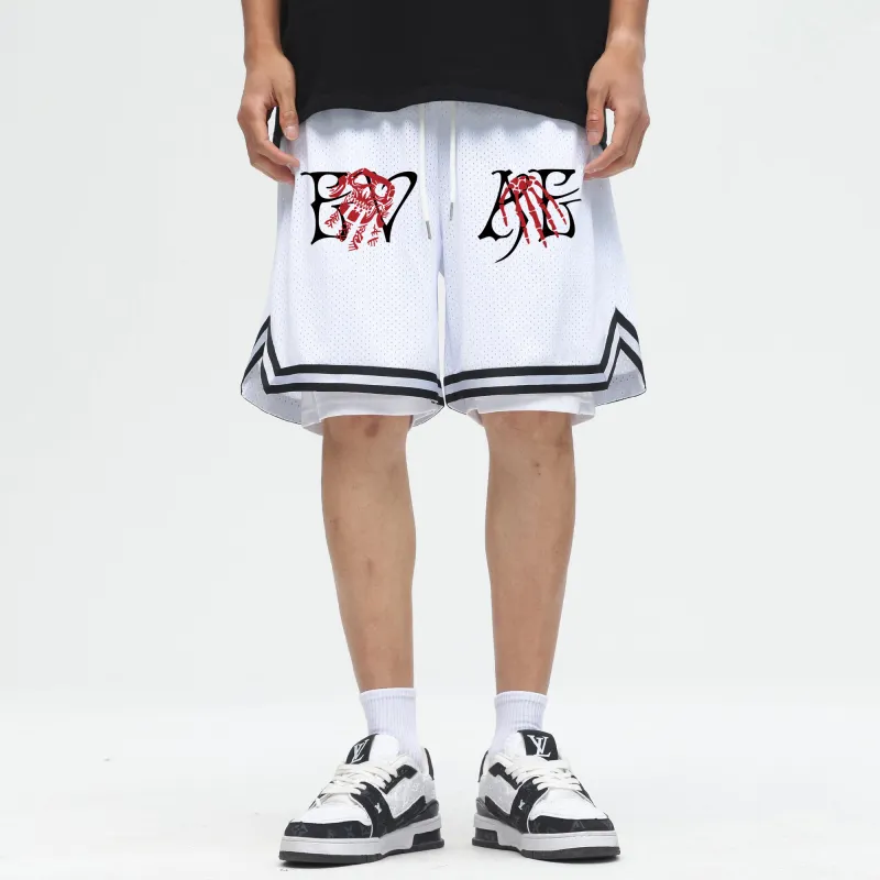 *EVAE+MOB Skull Series Casual Shorts Unisex-3