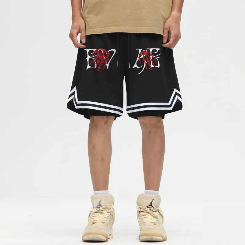 *EVAE+MOB Skull Series Casual Shorts Unisex-8