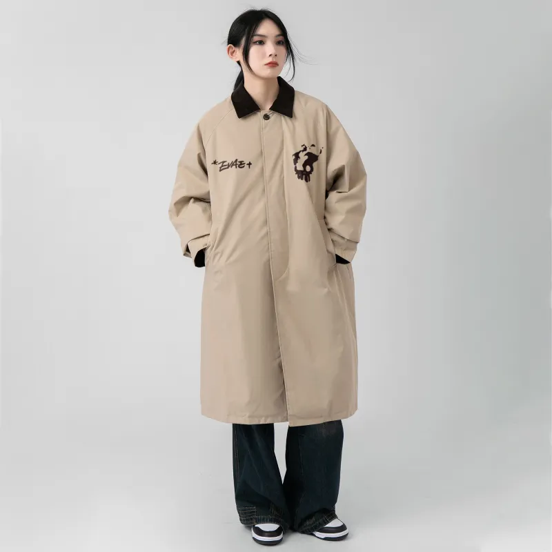 *EVAE+MOB Trench Coat Unisex Khaki-4