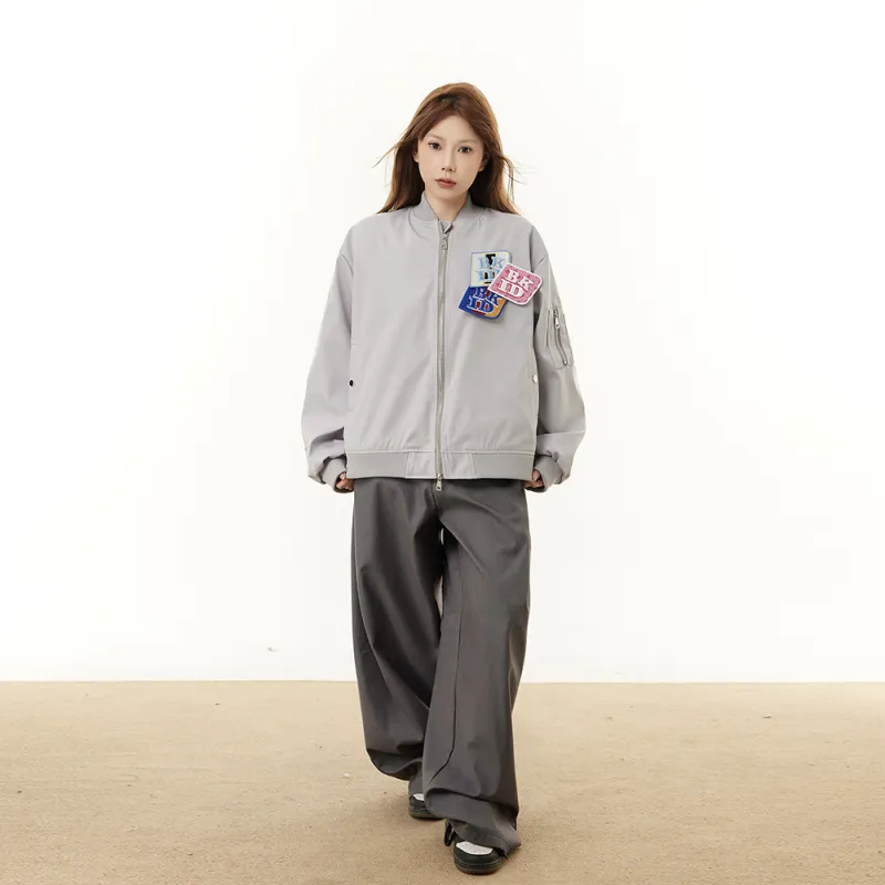 Keep It Light Baseball Jacket Unisex-11
